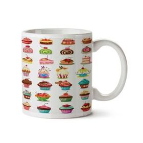 Art Hediye Pop Cake Pastalar Kekler İki Tarafı Baskılı Kupa Bardak