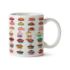 Art Hediye Pop Cake Pastalar Kekler İki Tarafı Baskılı Kupa Bardak
