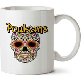 Art Hediye Poukans Kuru Kafa İki Tarafı Baskılı Kupa Bardak