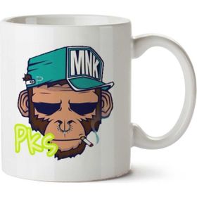 Art Hediye Poukans Monkey 3017 İki Tarafı Baskılı Kupa Bardak
