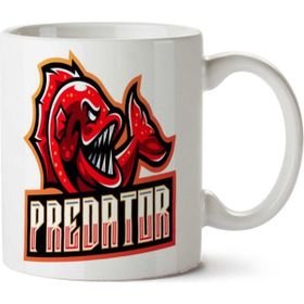 Art Hediye Predator Balık İki Tarafı Baskılı Kupa Bardak
