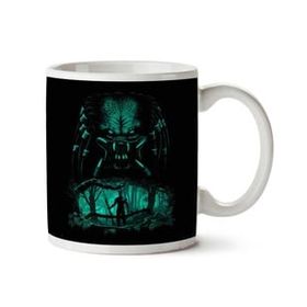 Art Hediye Predator Jungle Face Off İki Tarafı Baskılı Kupa Bardak