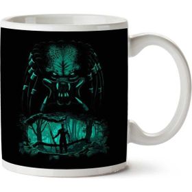 Art Hediye Predator Jungle Face Off İki Tarafı Baskılı Kupa Bardak