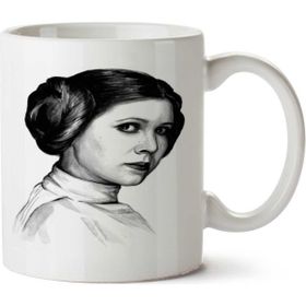 Art Hediye Prenses Leia Star Wars İki Tarafı Baskılı Kupa Bardak