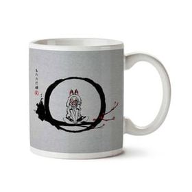 Art Hediye Princess Monoke The Wolf Girl Under The Moon Studio Ghibli İki Tarafı Baskılı Kupa Bardak