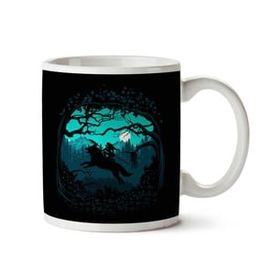 Art Hediye Princess Mononoke Run Wolf Landscape İki Tarafı Baskılı Kupa Bardak