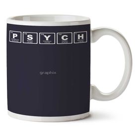Art Hediye Psych Psikoloji Periyodik Cetvel İki Tarafı Baskılı Kupa Bardak