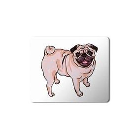 Art Hediye Pug Köpek 2 Baskılı 23x19 cm Mouse Pad