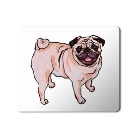 Art Hediye Pug Köpek 2 Baskılı 23x19 cm Mouse Pad
