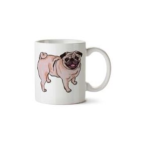 Art Hediye Pug Köpek 2 İki Tarafı Baskılı Kupa Bardak