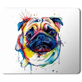 Art Hediye Pug Köpek 3 Baskılı 23x19 cm Mouse Pad