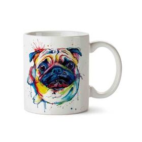 Art Hediye Pug Köpek 3 İki Tarafı Baskılı Kupa Bardak