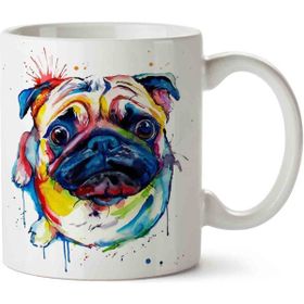 Art Hediye Pug Köpek 3 İki Tarafı Baskılı Kupa Bardak