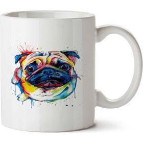 Art Hediye Pug Köpek 3 İki Tarafı Baskılı Kupa Bardak