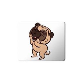 Art Hediye Pug Köpek Baskılı 23x19 cm Mouse Pad