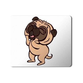 Art Hediye Pug Köpek Baskılı 23x19 cm Mouse Pad