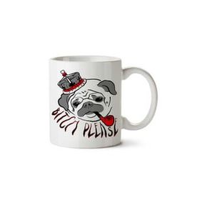 Art Hediye Pug Life Bitch Please İki Tarafı Baskılı Kupa Bardak