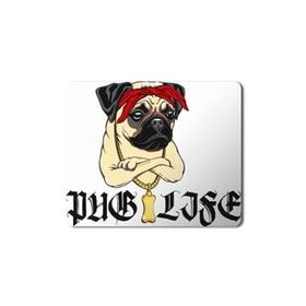 Art Hediye Pug Life Bread Puppy Toy Dog Portable Baskılı 23x19 cm Mouse Pad
