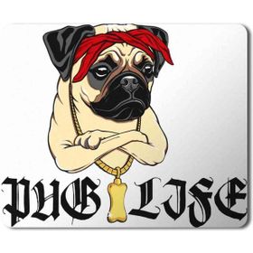 Art Hediye Pug Life Bread Puppy Toy Dog Portable Baskılı 23x19 cm Mouse Pad