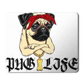 Art Hediye Pug Life Bread Puppy Toy Dog Portable Baskılı 23x19 cm Mouse Pad