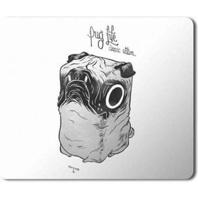 Art Hediye Pug Life Illustration Baskılı 23x19 cm Mouse Pad