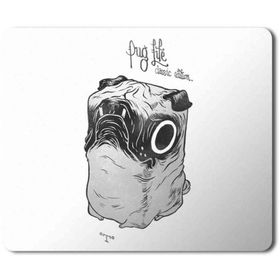 Art Hediye Pug Life Illustration Baskılı 23x19 cm Mouse Pad