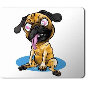 Art Hediye Pug Love Köpek Baskılı 23x19 cm Mouse Pad