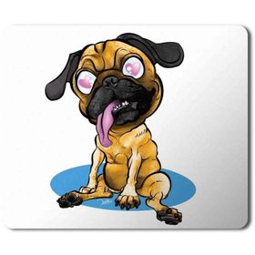 Art Hediye Pug Love Köpek Baskılı 23x19 cm Mouse Pad