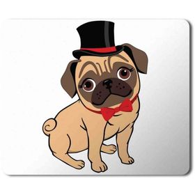 Art Hediye Pug Puppy Canidae Toy Dog Köpek Baskılı 23x19 cm Mouse Pad