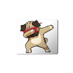 Art Hediye Pug Puppy Dab Dabbing Baskılı 23x19 cm Mouse Pad