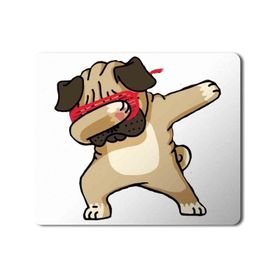 Art Hediye Pug Puppy Dab Dabbing Baskılı 23x19 cm Mouse Pad