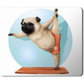 Art Hediye Pug Puppy French Bulldog Baskılı 23x19 cm Mouse Pad