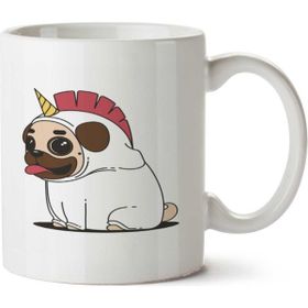Art Hediye Pug Unicorn İki Tarafı Baskılı Kupa Bardak