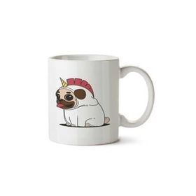 Art Hediye Pug Unicorn İki Tarafı Baskılı Kupa Bardak