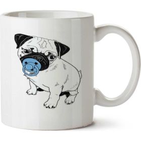 Art Hediye Pug Yavru İki Tarafı Baskılı Kupa Bardak