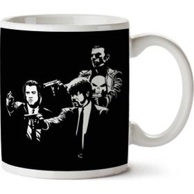 Art Hediye Pulp Fiction Punisher Stick Up İki Tarafı Baskılı Kupa Bardak