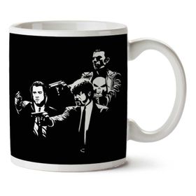 Art Hediye Pulp Fiction Punisher Stick Up İki Tarafı Baskılı Kupa Bardak