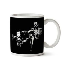 Art Hediye Pulp Fiction Punisher Stick Up İki Tarafı Baskılı Kupa Bardak