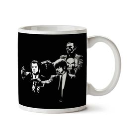 Art Hediye Pulp Fiction Punisher Stick Up İki Tarafı Baskılı Kupa Bardak