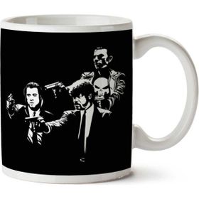 Art Hediye Pulp Fiction Punisher Stick Up İki Tarafı Baskılı Kupa Bardak