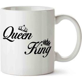 Art Hediye Queen King Baskılı Kupa Bardak