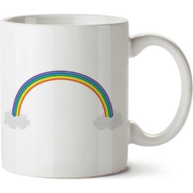 Art Hediye Rainbow Bulut Gökkuşağı İki Tarafı Baskılı Kupa Bardak