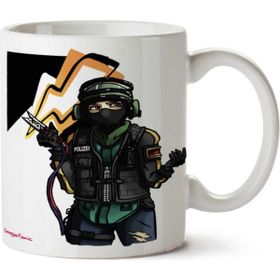 Art Hediye Rainbow Six Siege Tom Clancy İki Tarafı Baskılı Kupa Bardak