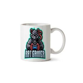 Art Hediye Rat Gamer İki Tarafı Baskılı Kupa Bardak