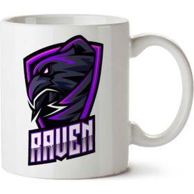 Art Hediye Raven Kartal İki Tarafı Baskılı Kupa Bardak