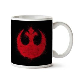 Art Hediye Rebel Graffiti Red Star Wars İki Tarafı Baskılı Kupa Bardak