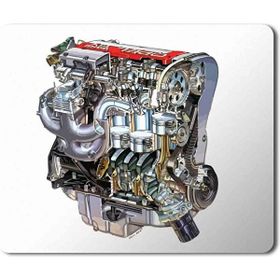 Art Hediye Red Top Opel Engine Baskılı 23x19 cm Mouse Pad