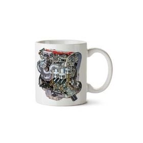 Art Hediye Red Top Opel Engine İki Tarafı Baskılı Kupa Bardak