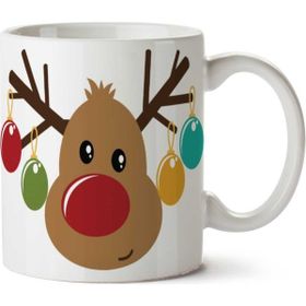 Art Hediye Reindeer İki Tarafı Baskılı Kupa Bardak