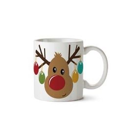 Art Hediye Reindeer İki Tarafı Baskılı Kupa Bardak